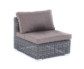 Лунго модуль диванный прямой с подушками, цвет графит