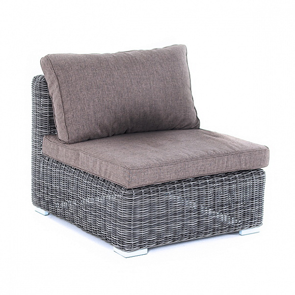 Лунго модуль диванный прямой с подушками, цвет графит фото 3