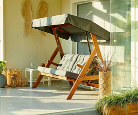 Качели Paris Royal Family с серыми подушками