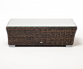 Капучино журнальный столик из искусственного ротанга (гиацинт), цвет коричневый