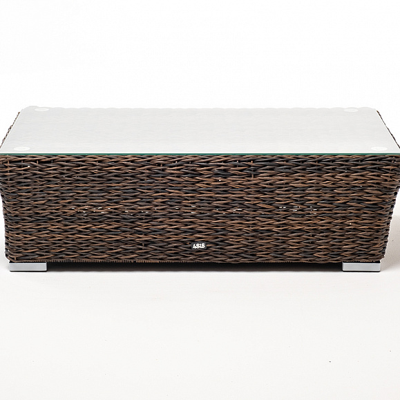 Капучино журнальный столик из искусственного ротанга (гиацинт), цвет коричневый фото 2