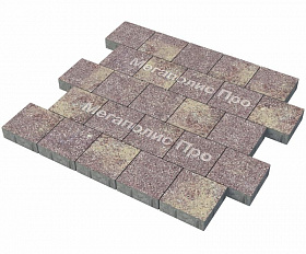 Тротуарная плитка Фабрика Готика Квадрат 200х200х60 мм Сансет FINO