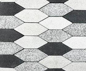 Тротуарный камень Выбор Скошенный шестиугольник Б.1.ШГ.6 60 мм Белый