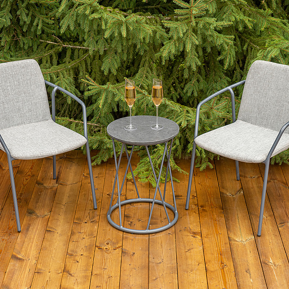 Марокко кофейный комплект из алюминия, цвет темно-серый фото 1