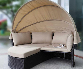 Диван-трансформер из искусственного ротанга AFM-325B Brown