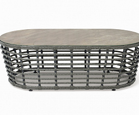 Валенсия журнальный столик из искусственного ротанга, цвет серый