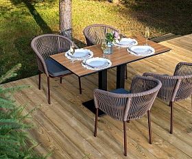 Обеденная Каффе Дабл 4SIS группа на 4 персоны, цвет дуб