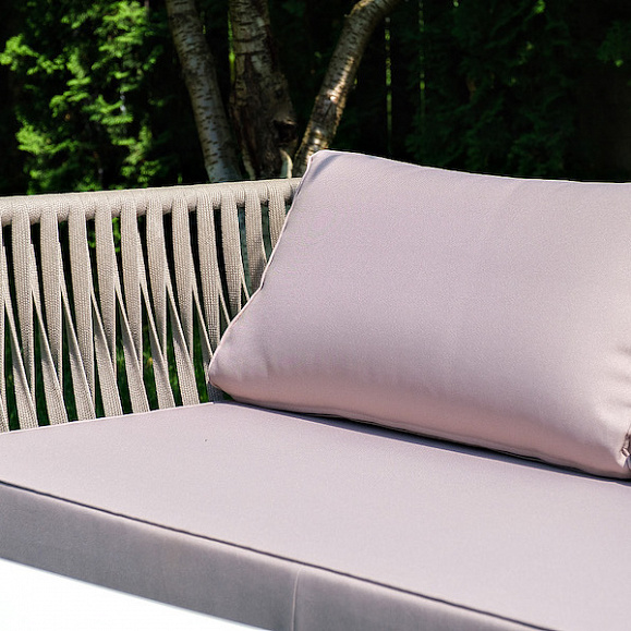 Касабланка лаунж-зона плетеная из роупа 4-местная, цвет серо-коричневый фото 3