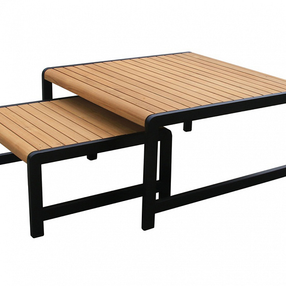 Комплект кофейных столов из алюминия MAYA темный графит Joygarden фото 1