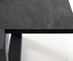Варадеро журнальный стол из HPL 110х60 H43, каркас алюминий темно-серый (RAL 7024), цвет столешницы серый гранит