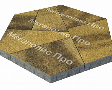 Тротуарная плитка Выбор Оригами Б.4.Фсм.8 80 мм Листопад Гранит Янтарный