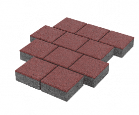 Тротуарная плитка Stellard Квадрат 300x300x80 мм Красный