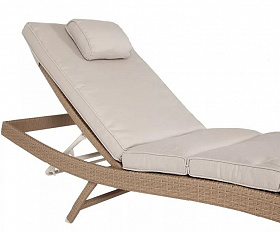 Шезлонг Лиссабон 4SIS из искусственного ротанга, цвет соломенный