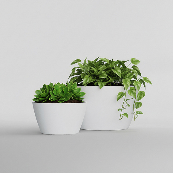 Кашпо Concretika Боул D80H45 Снежный фото 5