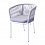 Плетеный стул Марсель 4SIS из роупа (веревки), цвет светло-серый, каркас белый