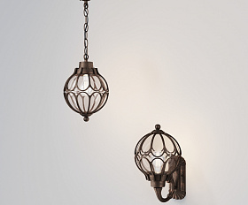 Подвесной светильник Via Maytoni O024PL-01G цвет Золото Антик