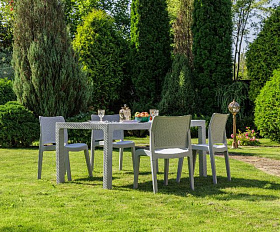 Обеденный комплект July S Royal Family из пластика, цвет светло-серый