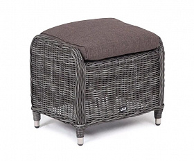 Плетеный пуф Толедо 4SIS из искусственного ротанга, цвет графит