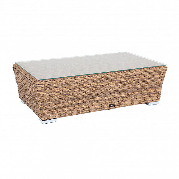 Капучино журнальный столик из искусственного ротанга (гиацинт), цвет соломенный фото 4