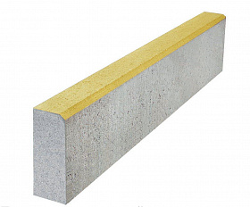 Бордюр тротуарный 342 механический завод 1000х200х80 мм, желтый, верхний прокрас