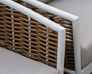 Лаунж-Зона Тоскана 4SIS из искусственного ротанга, цвет соломенный