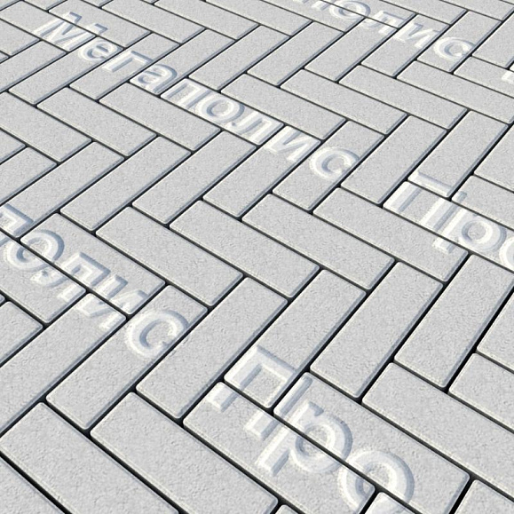 Тротуарная плитка Выбор Паркет Б.4.П.6 Стандарт Белый фото 1