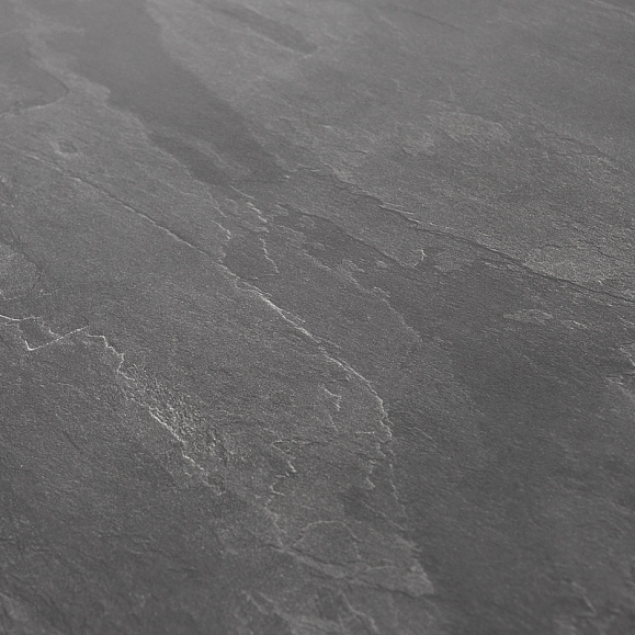 Малага обеденный стол из HPL 160х80см, цвет серый гранит, каркас черный фото 6