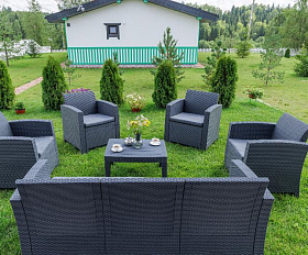 Обеденный комплект Lana XL Royal Family из пластика, цвет графит