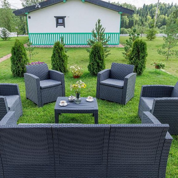 Обеденный комплект Lana XL Royal Family из пластика, цвет графит фото 6