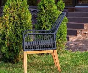 Обеденное кресло Chloe Royal Family из дерева, цвет серый