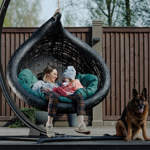 Подвесное кресло Vitgarden Bios Lucid из базальта, цвет черный фото 2