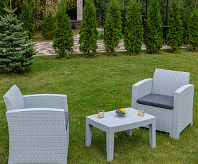 Обеденный комплект Lana XS Royal Family из пластика, цвет светло-серый