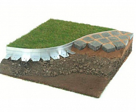 Бордюр алюминиевый h80, L2500, b56