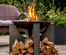 Костровая чаша чугунная Concretika Premium S60, толщина 6 мм