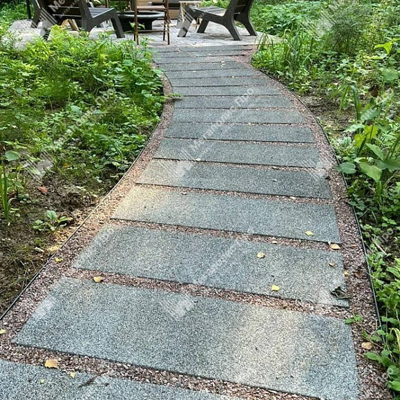 Пошаговая плита для дорожек 900х300х80 мм Серый с черным гранит фото 2