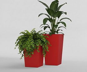 Кашпо Concretika Коник 40x40x70 Ред 3000