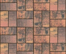 Брусчатка 342 механический завод Прямоугольник (кирпич) ColorMix 200х100х60 мм Вулкан