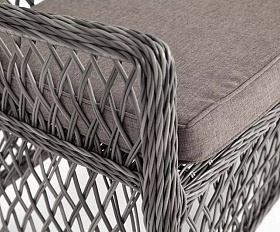 Диван двухместный Латте 4SIS из искусственного ротанга, цвет графит