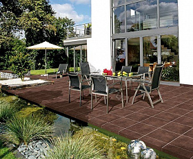 Клинкерная напольная плитка Interbau Nature Art 124 Umbra Braun 360x360x9,5 мм R10