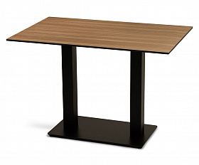 Каффе стол из HPL 110х70см, цвет дуб, подстолье стальное двойное