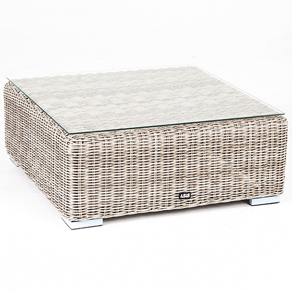 Лунго журнальный столик плетеный, цвет бежевый фото 3
