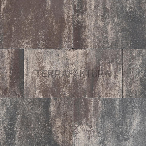 Тротуарная плитка Terrafaktura Урбан 600x300x80 мм Темный пласт фото 1