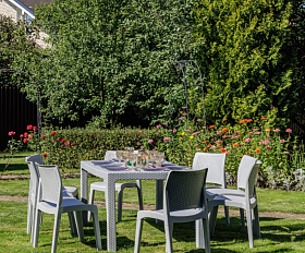 Обеденный комплект July L Royal Family из пластика, цвет светло-серый