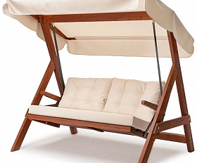 Качели Paris Royal Family с бежевыми подушками