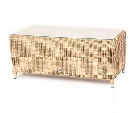 Журнальный столик Кон Панна 4SIS из искусственного ротанга, цвет соломенный