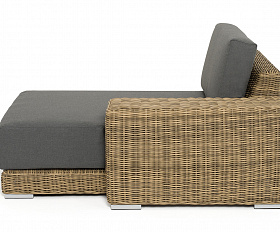 Капри кушетка из искусственного ротанга, цвет соломенный