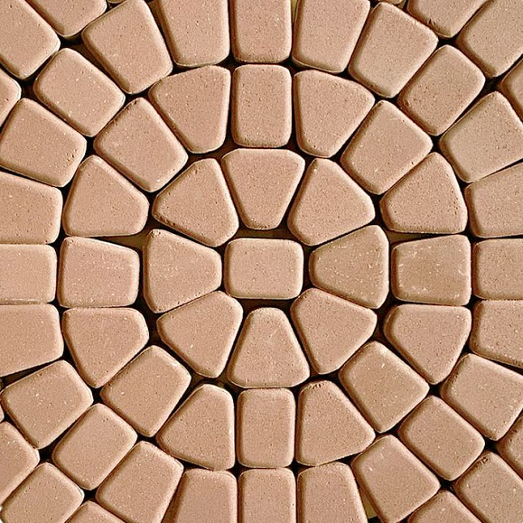 Тротуарная плитка 342 механический завод Классика круговая 60мм Бежевый фото 1