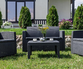 Обеденный комплект Lana S Royal Family из пластика, цвет графит