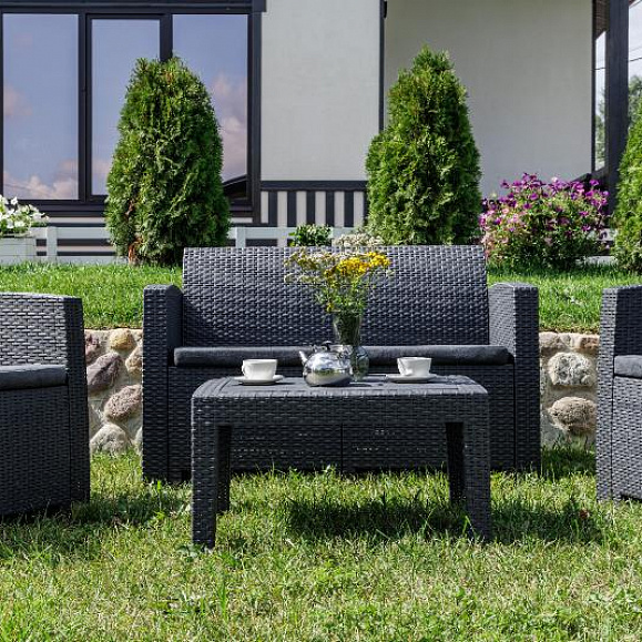 Обеденный комплект Lana S Royal Family из пластика, цвет графит фото 4