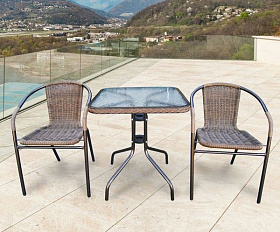 Комплект мебели Асоль-2A TLH-037AR3/060SR-60х60 Cappuccino (2+1)